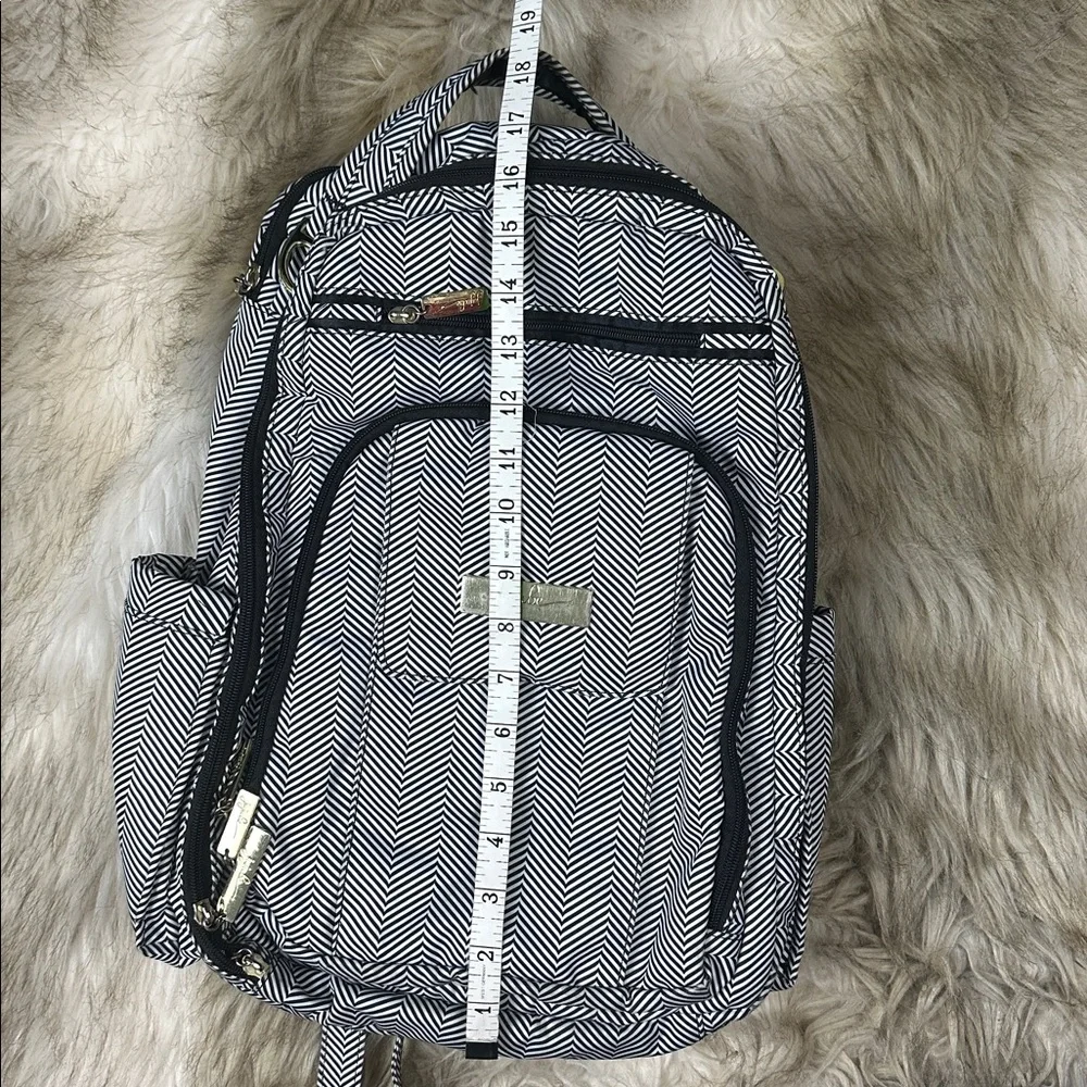 JuJuBe Black White Chevron Diaper Backpack Queen of the Nile